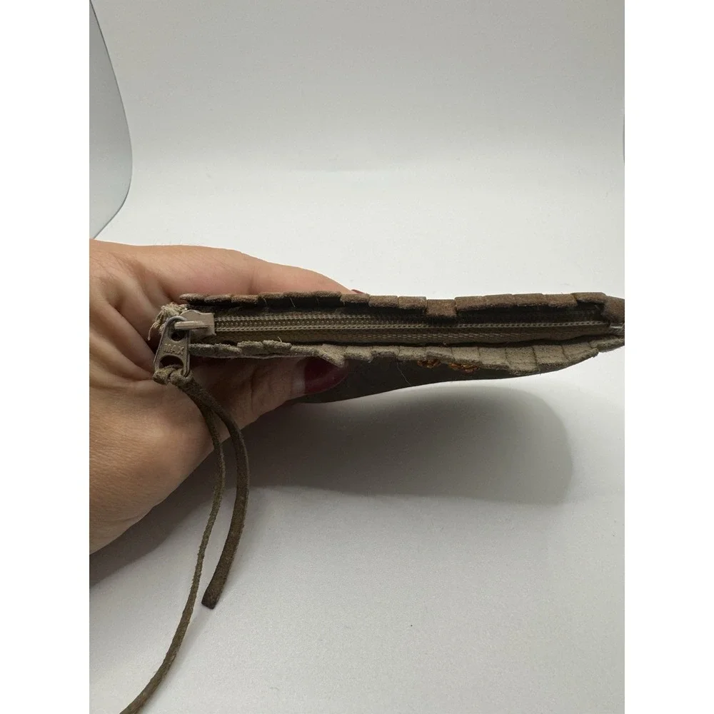 Leather Zipper Coin Purse Lake George NY‎